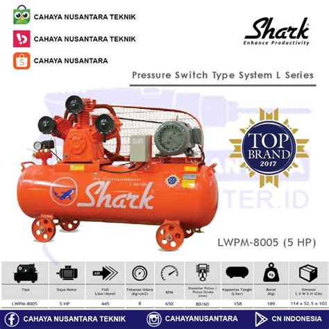 Jual Mesin Kompresor Angin Auto Hp Dinamo Lwpm Shark Shopee