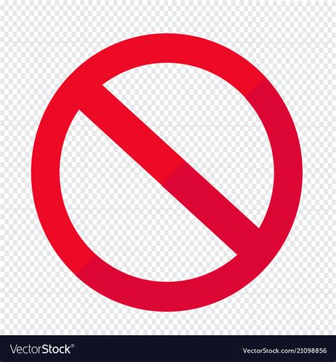 Blank ban symbol icon Royalty Free Vector Image