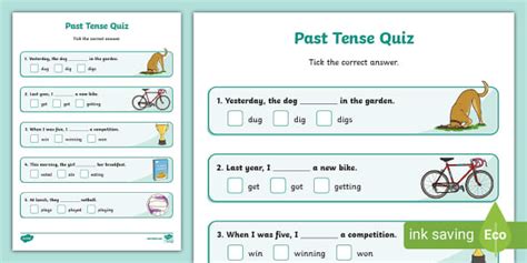 Past Tense Quiz Past Tense Lehrer Gemacht Twinkl