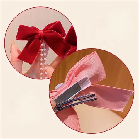 Tassel Bow Tassel Hairpin Hair Side Clip Ribbon Bow Barrettes Elegant