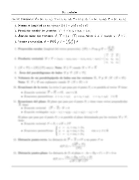 Solution Formulario Vectores Studypool