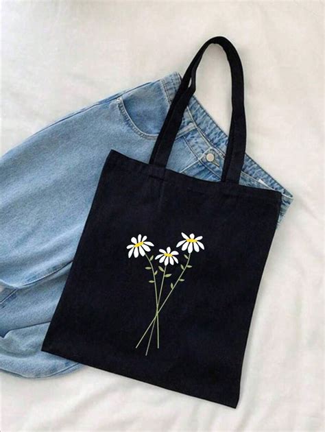 Bolso De Compras Con Estampado De Margaritas Para Graduados