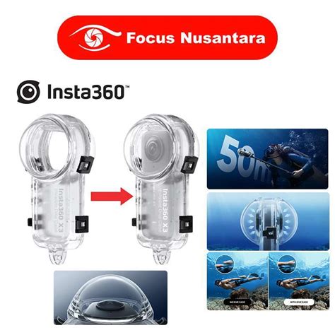 Waterproof Housing For Insta360 X3 50M 164FT Dive Case Underwater