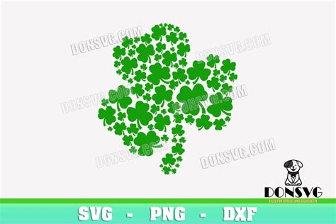 Shamrock Of Shamrocks Svg Cut Files Cricut Green Patterned Shamrock Png