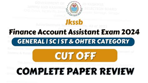 Jkssb Faa Exam Cut Off Cut Off For Today Faa Exam Jkssb Online