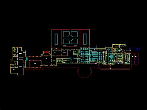 Ristorante E Sala Feste In DWG Libreria CAD