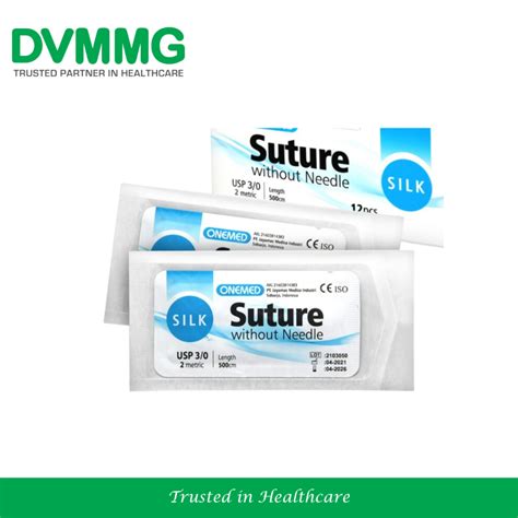 Jual Onemed Silk Suture Benang Jahit Medis Tanpa Jarum Per Box