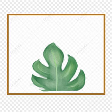 Green Plants Materials Green Minimalist Green Leaf Frame Green Png