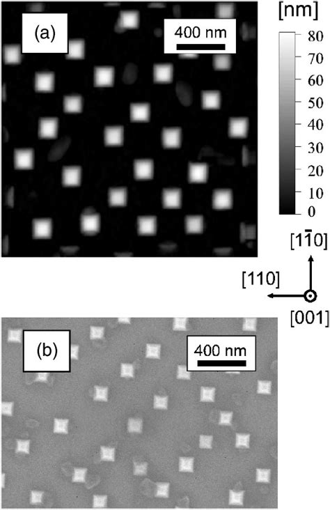 Atomic Force A And Scanning Electron B Micrographs Of Sige Nanoscale