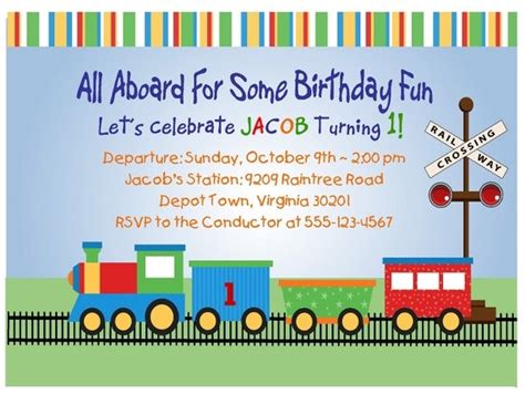 Train Invitation 1st Birthday Printable By Traditionsbydonna