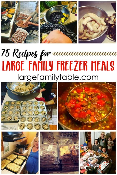 75+ Large Family Freezer Meal Recipes | LargeFamilyTable.Com