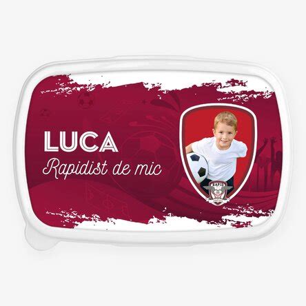 Lunch Box Fc Rapid Personalizat Cu Poz I Nume Stargift Ro