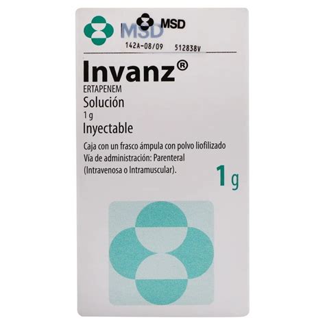 Invanz 1g 1 Solucion Inyectable Imiv Distribuidor De Msd Cohen