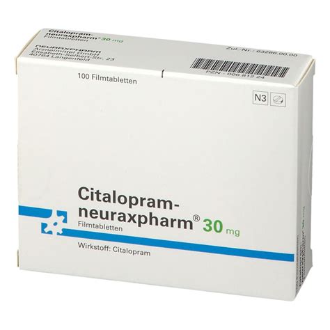 Citalopram Neuraxpharm 30 Mg 100 St Mit Dem E Rezept Kaufen Shop