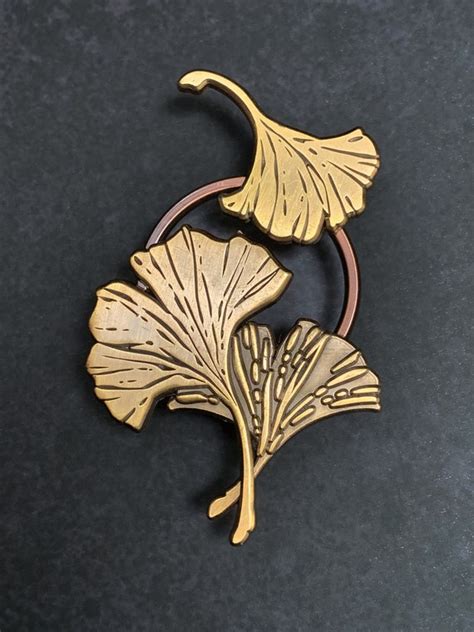 Ginkgo Enamel Pin Etsy