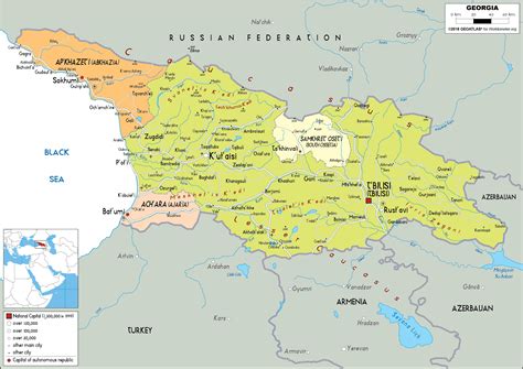 Large size Political Map of Georgia - Worldometer
