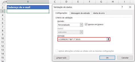 Como validar e mail fórmula no Excel Guia do Excel