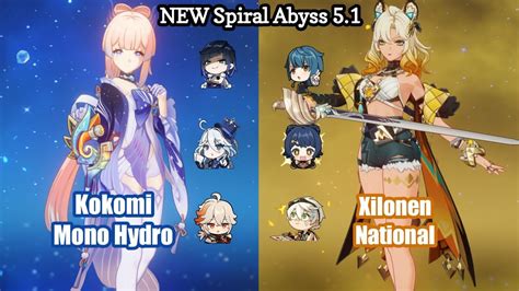 C0 Kokomi Mono Hydro C0 Xilonen National NEW 5 1 Spiral Abyss