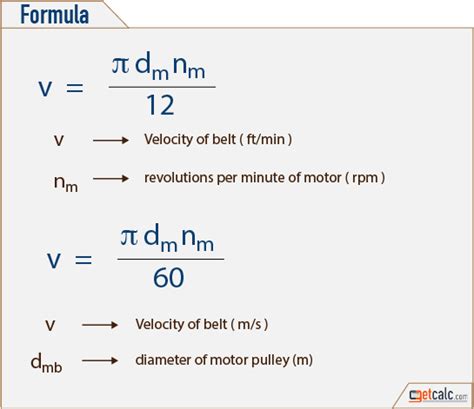 Belt Velocity Calculator