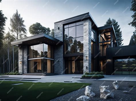 Big modern beautiful house | Premium AI-generated image