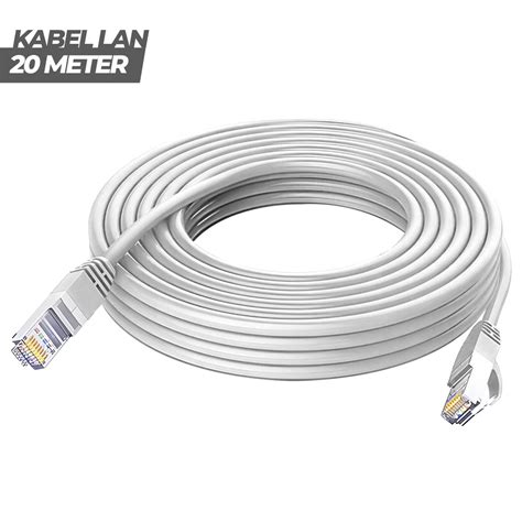 20M Kabel LAN Jaringan 20 Meter UTP jaringan CAT 5e 20m (20meter ...