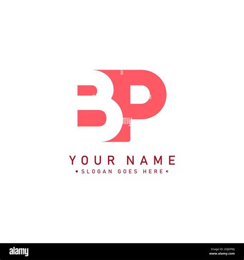 Initial Letter Bp Logo Simple Business Logo For Alphabet B And P Monogram Vector Logo