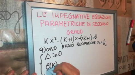 Le Impegnative Equazioni Parametriche Seconda Parte YouTube