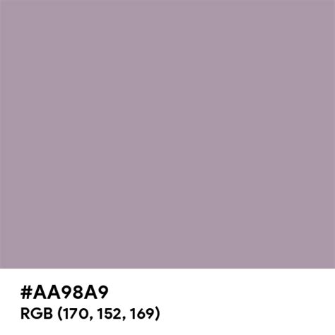 Heliotrope Gray color hex code is #AA98A9