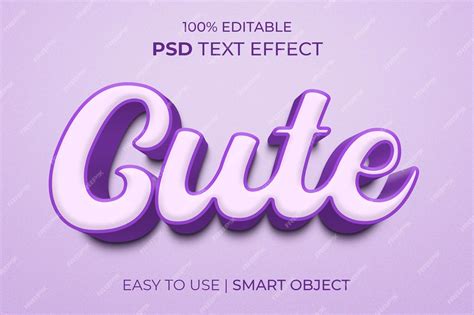 Premium Psd Cute Text Effect Style Editable Typography