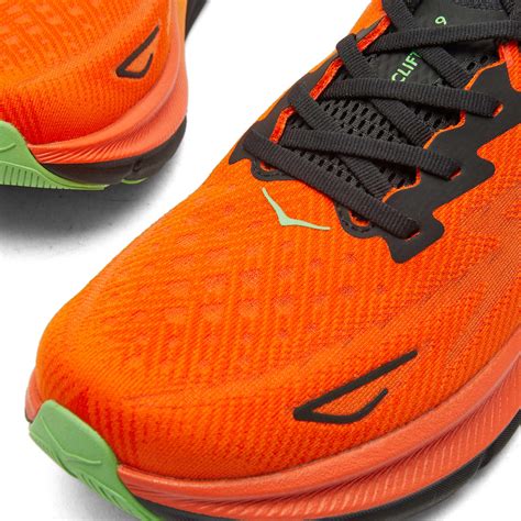 Hoka One One Clifton 9 Flame And Vibrant Orange End Us