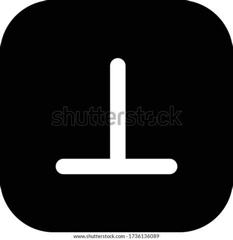 Perpendicular Sign Math Symbol Stock Vector Royalty Free 1736136089