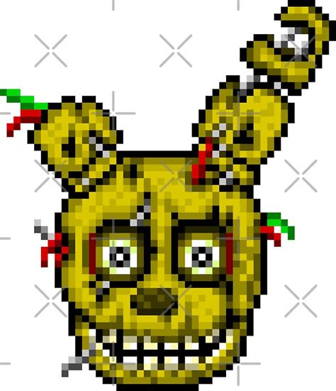 Pixel Art Fnaf With Grid Springtrap Pixel Springtrap Glitch Sprite Trap ...