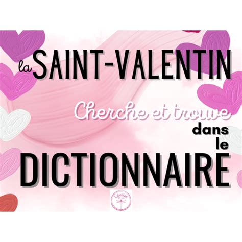 Cherche Et Trouve DICTIONNAIRE Saint Valentin