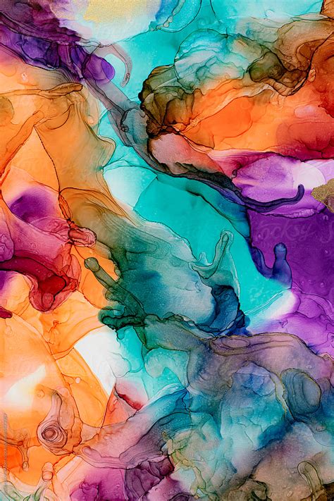 Abstract Alcohol Ink Painting Stock Image Everypixel