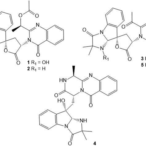 Chemical Structures Of Indole Alkaloids Produced By P Digitatum