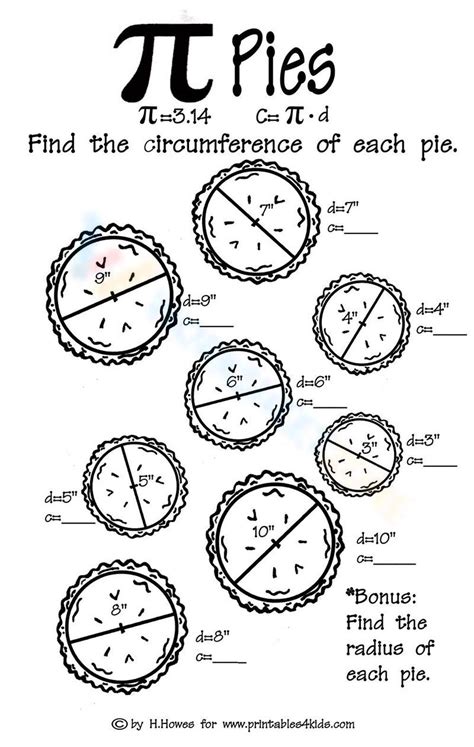 Pi Day Maths Worksheet