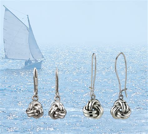 True Love Knot Dangle Earrings, Sterling Silver - Cross Jewelers