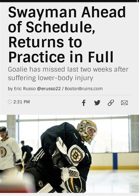 Good news for the Bruins and Swayman 🐻🇺🇸🥅🏒🚂 : r/Bruins