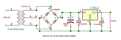 Step By Step Guide Creating A Volt Ac To Volt Dc Circuit Diagram