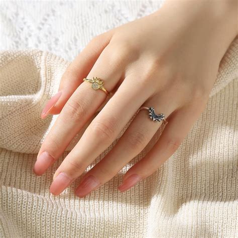 Celestial Sun And Moon Ring Set Review Pearlrings