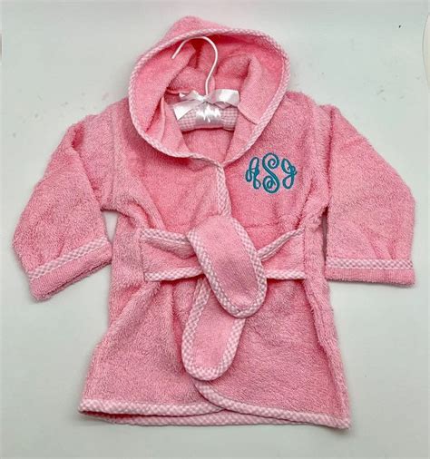 Personalized Baby Bath Robe Hooded Baby Robe With Monogram Etsy