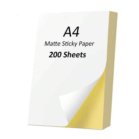 A4 Papier Kleverig Mat Wit Zelfklevend Etiket Voor Inkjet Laserprinter