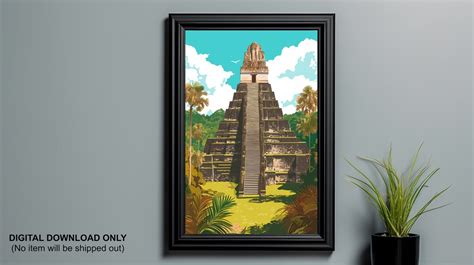 Digital Download Tikal Mayan Ruins Guatemala 100 Megapixel 300DPI Print ...