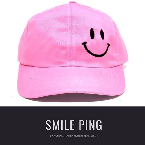 Jual Berkat Topi Pria Wanita Baseball Cowok Cewek Dewasa Bordir Smile