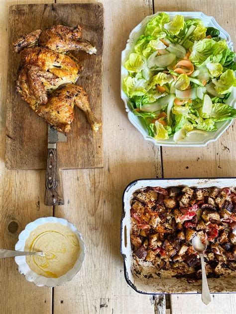 Springtime Roast Chicken Caesar Salad Recipes Jamie Oliver