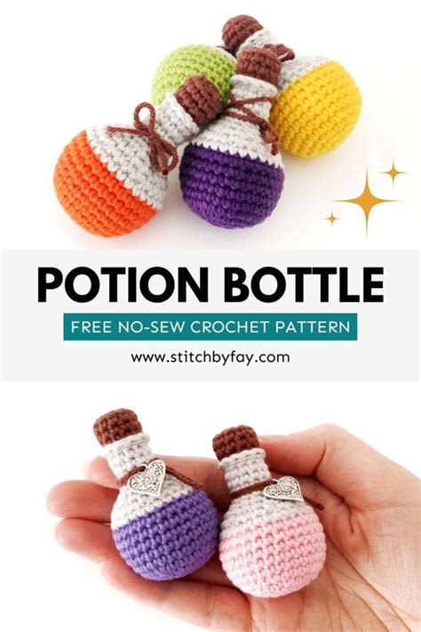 Mini Potion Bottle Crochet Pattern Free Ganchillo Amigurumi