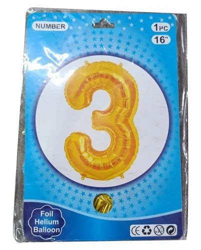 Golden Helium 16 Inch Foil Balloon Packaging Type Packet At Rs 8 Pack