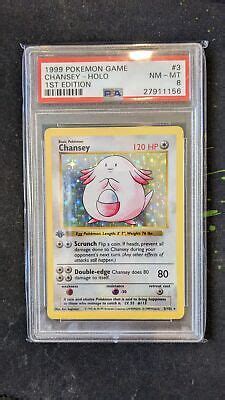 Chansey St Edition Base Set Shadowless Holo Rare Pokemon Card