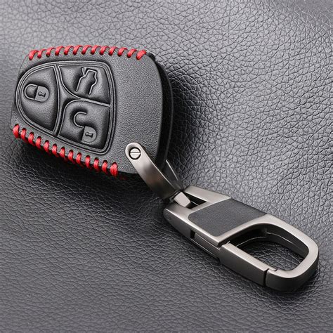 3 Buttons Leather Remote Smart Car Key Case Shell Fob Protector For