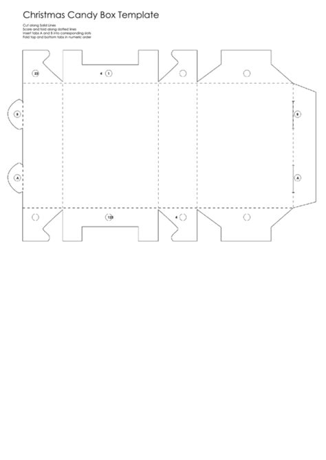 Fillable Christmas Candy Box Template printable pdf download